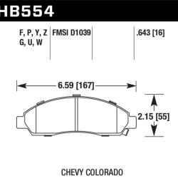 Hawk Performance HB554U.643