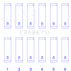 KING ENGINE BEARINGS CR6867SI025