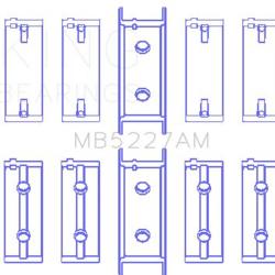 KING ENGINE BEARINGS MB5227AM