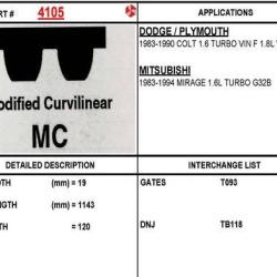 ITM ENGINE COMPONENTS 4105