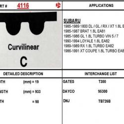 ITM ENGINE COMPONENTS 4116