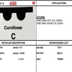 ITM ENGINE COMPONENTS 4300