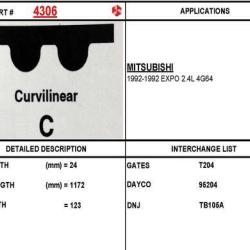 ITM ENGINE COMPONENTS 4306