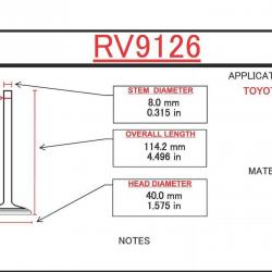 ITM ENGINE COMPONENTS RV9126