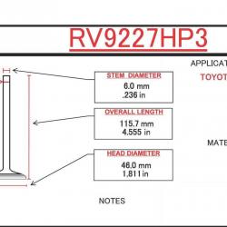 ITM ENGINE COMPONENTS RV9227HP3