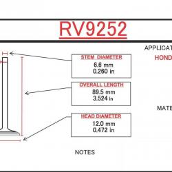 ITM ENGINE COMPONENTS RV9252