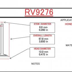 ITM ENGINE COMPONENTS RV9276