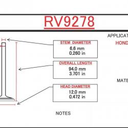 ITM ENGINE COMPONENTS RV9278