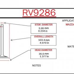 ITM ENGINE COMPONENTS RV9286