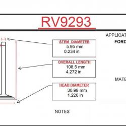 ITM ENGINE COMPONENTS RV9293