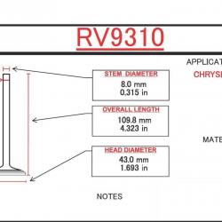 ITM ENGINE COMPONENTS RV9310