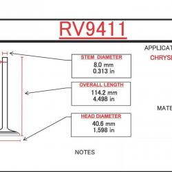 ITM ENGINE COMPONENTS RV9411