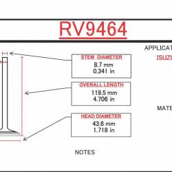 ITM ENGINE COMPONENTS RV9464