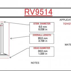 ITM ENGINE COMPONENTS RV9514