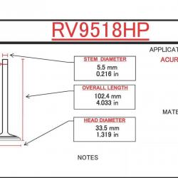 ITM ENGINE COMPONENTS RV9518HP