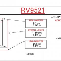ITM ENGINE COMPONENTS RV9521