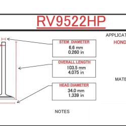 ITM ENGINE COMPONENTS RV9522HP