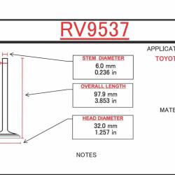 ITM ENGINE COMPONENTS RV9537