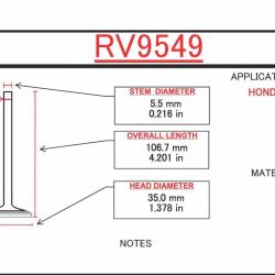 ITM ENGINE COMPONENTS RV9549