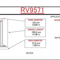 ITM ENGINE COMPONENTS RV9571