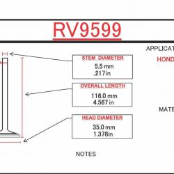 ITM ENGINE COMPONENTS RV9599