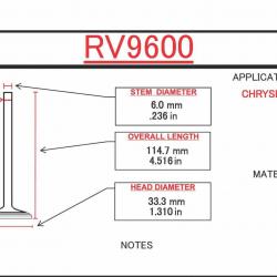 ITM ENGINE COMPONENTS RV9600