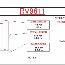 ITM ENGINE COMPONENTS RV9611