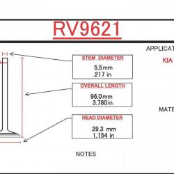 ITM ENGINE COMPONENTS RV9621