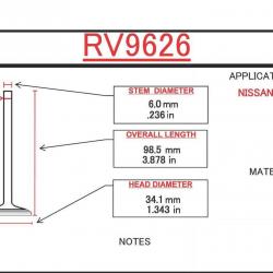 ITM ENGINE COMPONENTS RV9626