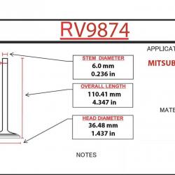 ITM ENGINE COMPONENTS RV9874