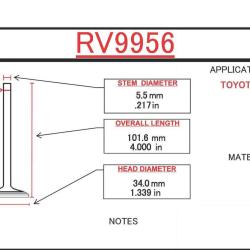 ITM ENGINE COMPONENTS RV9956