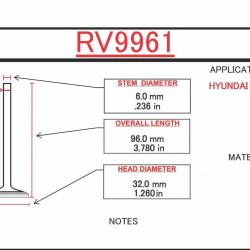 ITM ENGINE COMPONENTS RV9961