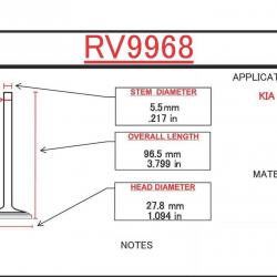 ITM ENGINE COMPONENTS RV9968