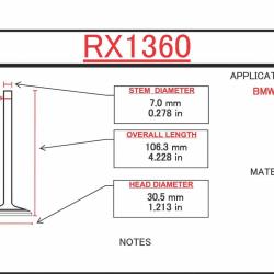 ITM ENGINE COMPONENTS RX1360