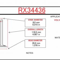 ITM ENGINE COMPONENTS RX34436