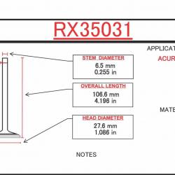 ITM ENGINE COMPONENTS RX35031