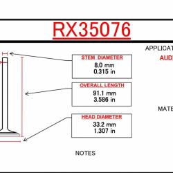 ITM ENGINE COMPONENTS RX35076