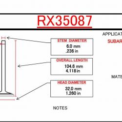 ITM ENGINE COMPONENTS RX35087