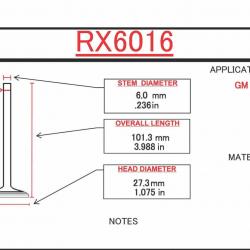 ITM ENGINE COMPONENTS RX6016