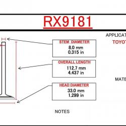 ITM ENGINE COMPONENTS RX9181