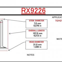 ITM ENGINE COMPONENTS RX9226