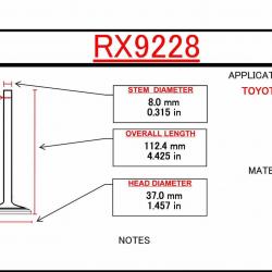 ITM ENGINE COMPONENTS RX9228