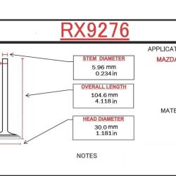 ITM ENGINE COMPONENTS RX9276
