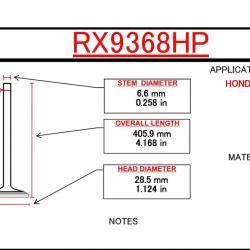 ITM ENGINE COMPONENTS RX9368HP