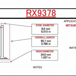 ITM ENGINE COMPONENTS RX9378