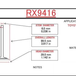 ITM ENGINE COMPONENTS RX9416