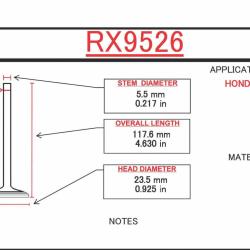 ITM ENGINE COMPONENTS RX9526