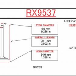 ITM ENGINE COMPONENTS RX9537