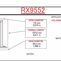 ITM ENGINE COMPONENTS RX9552