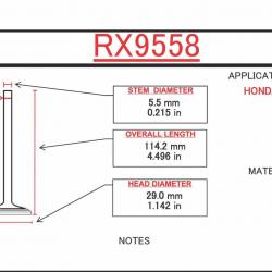ITM ENGINE COMPONENTS RX9558